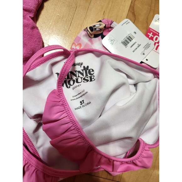 New! Disney Minnie Mouse Toddler Girls Sz 5T Swim Set (Swimsuit & Cover-Up) - Picture 6 of 7